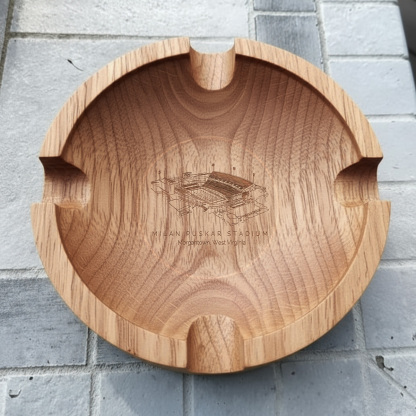 Milan Puskar Stadium Walnut Cigar Ash Tray
