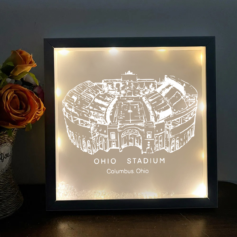 Ohio Stadium - Ohio State Buckeyes football Light Frame Box