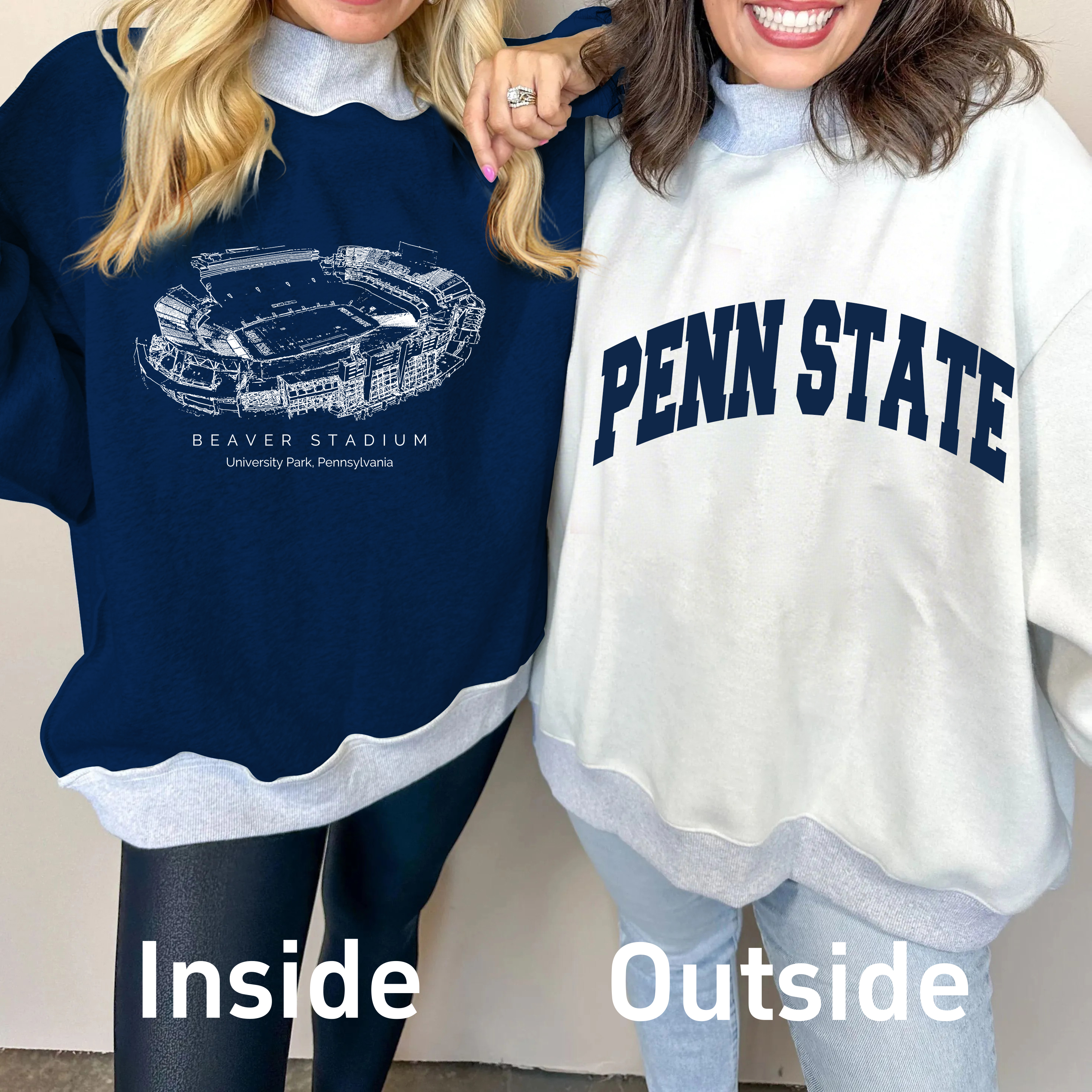 Beaver Stadium Game Day Mock Neck Reversible Sweatshirt