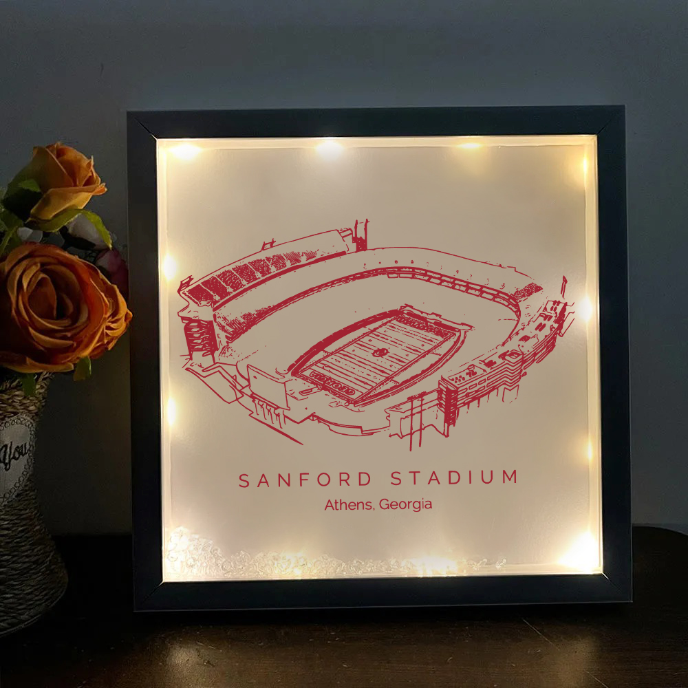 Sanford Stadium - Georgia Bulldogs football Light Frame Box