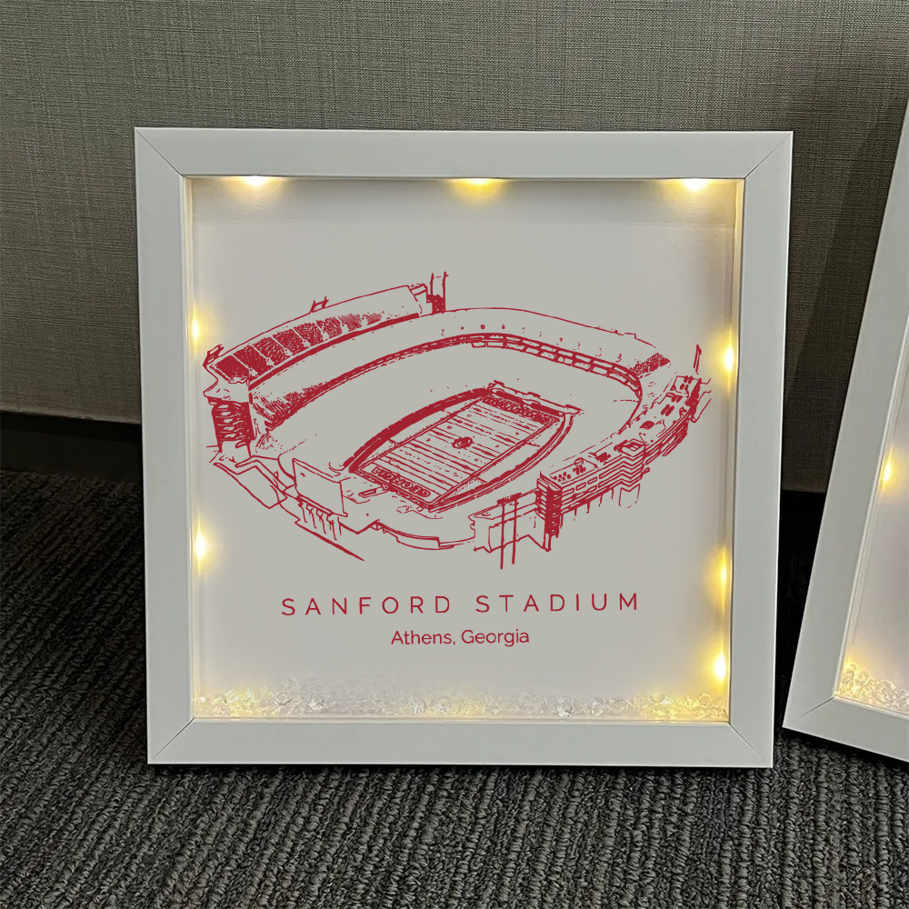 Sanford Stadium - Georgia Bulldogs football Light Frame Box