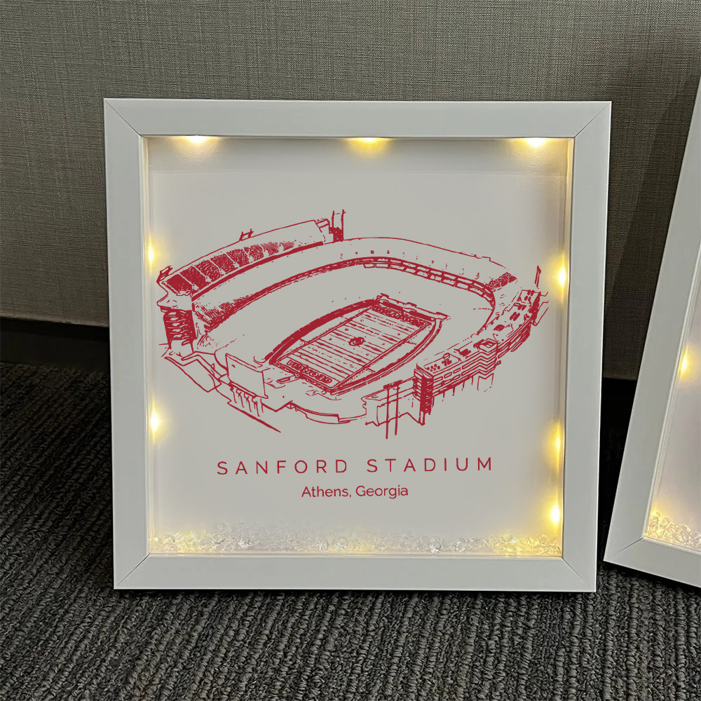 Sanford Stadium - Georgia Bulldogs football Light Frame Box