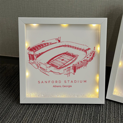 Sanford Stadium - Georgia Bulldogs football Light Frame Box