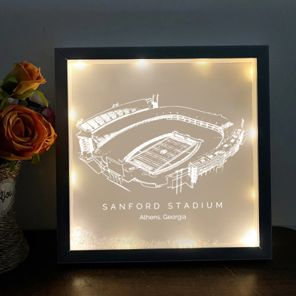 Sanford Stadium - Georgia Bulldogs football Light Frame Box