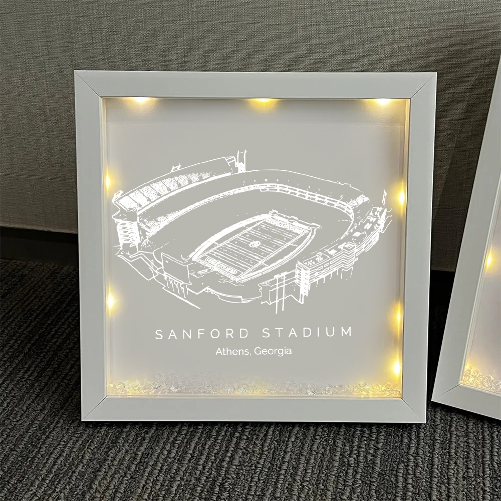 Sanford Stadium - Georgia Bulldogs football Light Frame Box