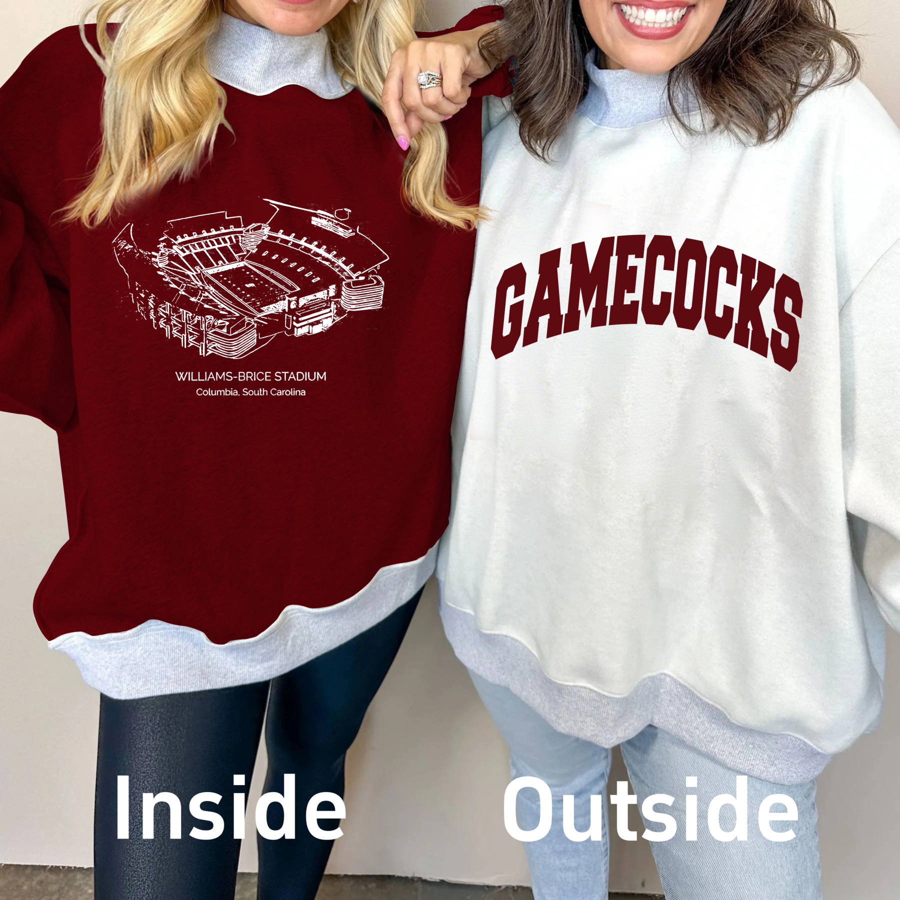 Williams-Brice Stadium Game Day Mock Neck Reversible Sweatshirt