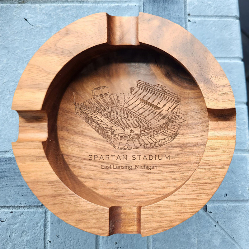 Spartan Stadium Walnut Cigar Ash Tray