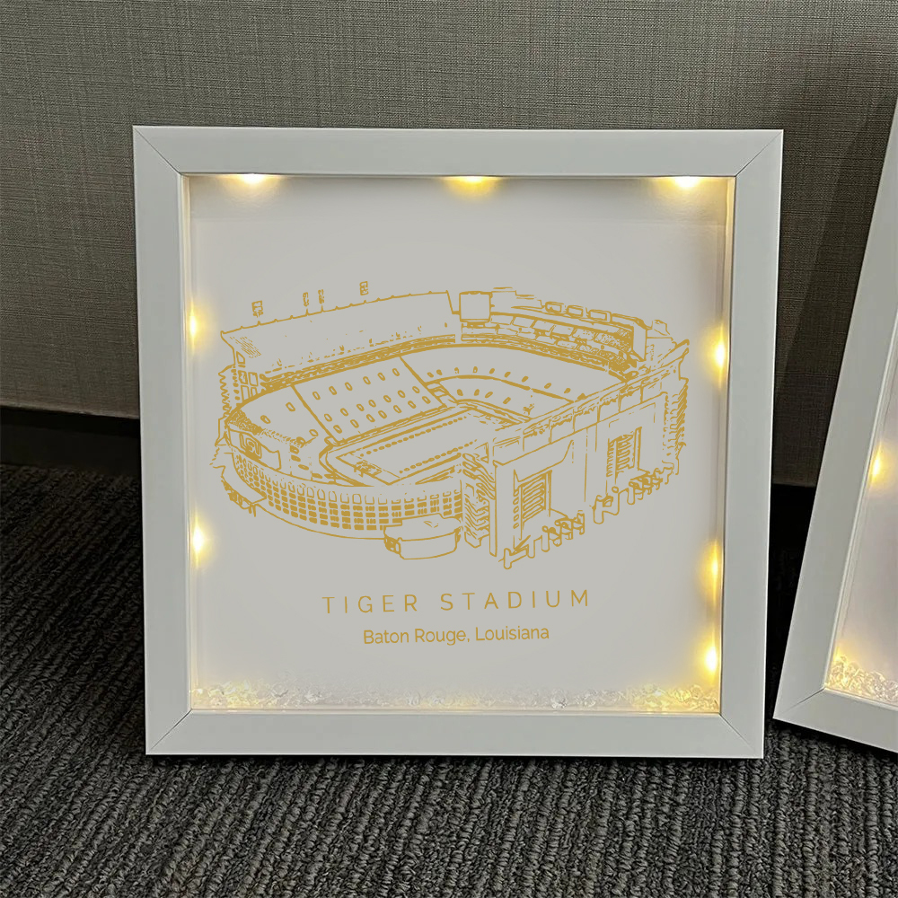 Tiger Stadium - "Death Valley", Fighting Tigers, College Football Light Frame Box