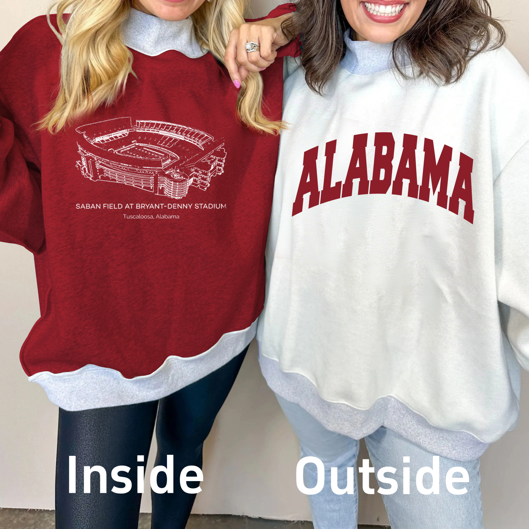 Saban Field at Bryant-Denny Stadium Game Day Mock Neck Reversible Sweatshirt