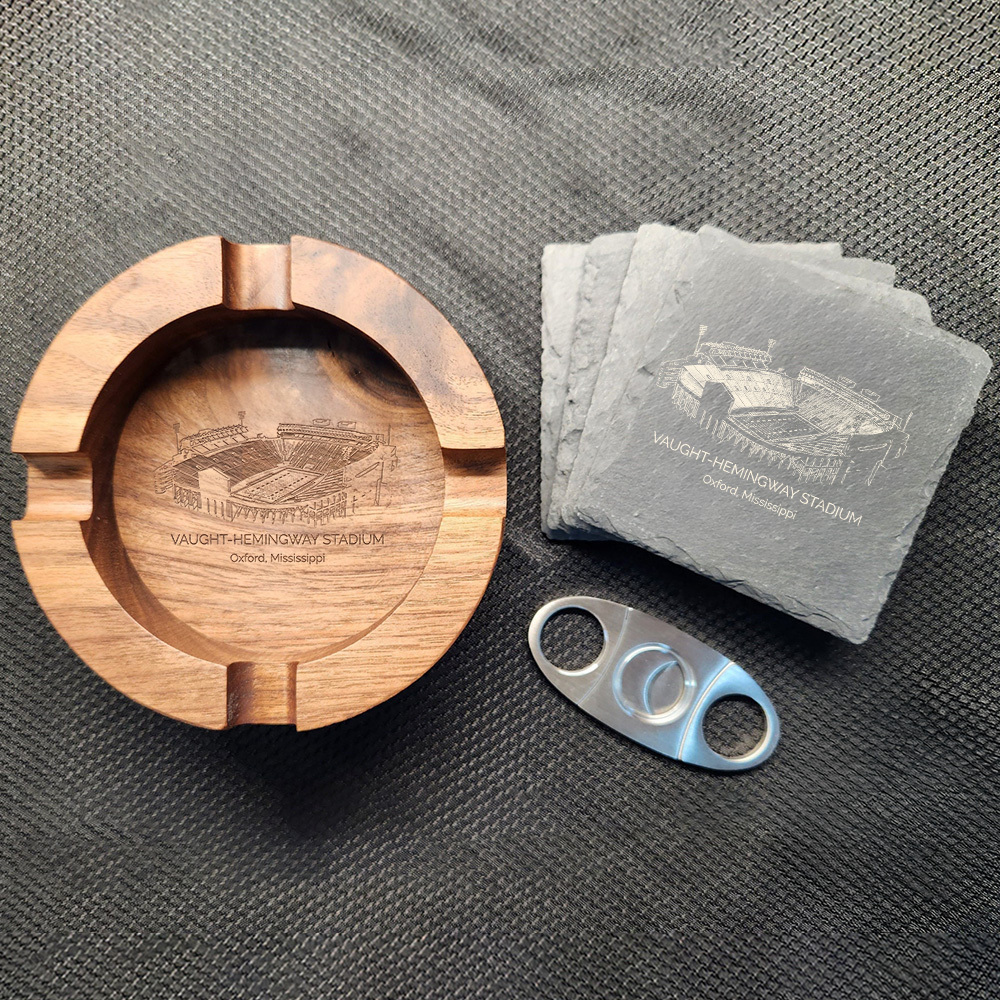 Vaught–Hemingway Stadium Walnut Cigar Ash Tray