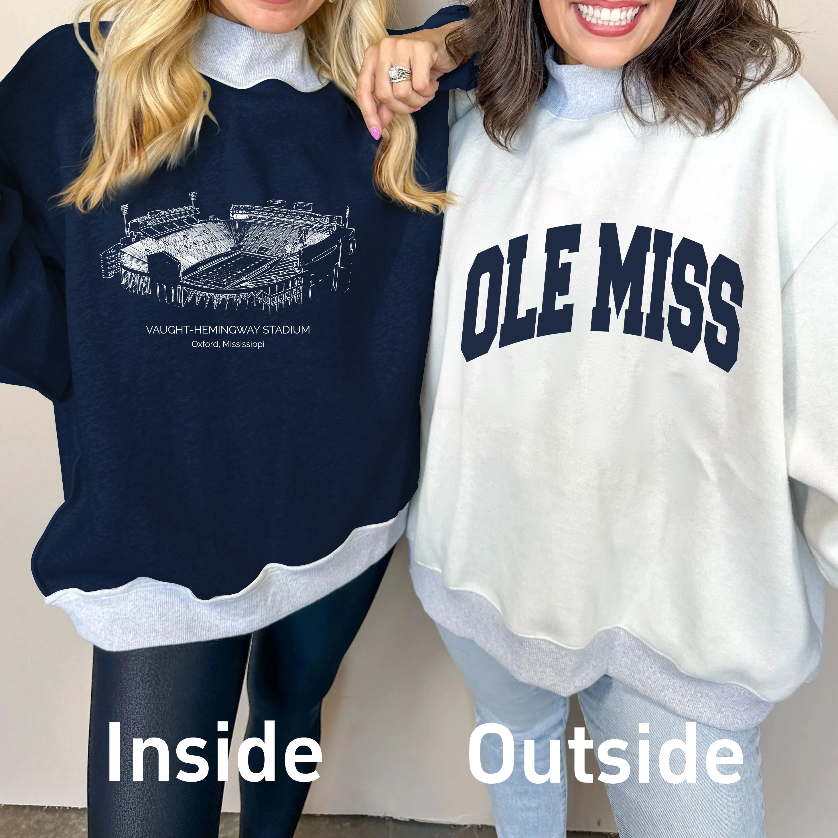 Vaught–Hemingway Stadium Game Day Mock Neck Reversible Sweatshirt