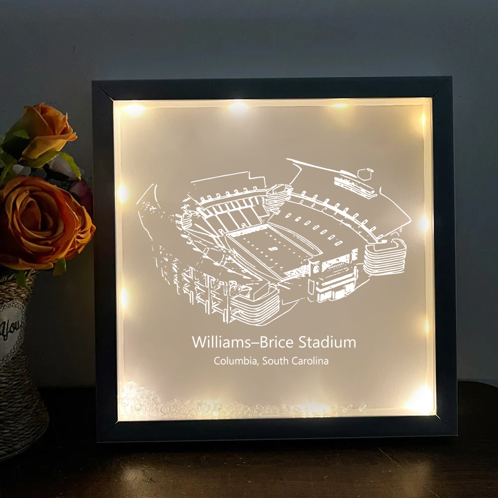 Williams–Brice Stadium - College Football Blanket,South Carolina Gamecocks football Light Frame Box