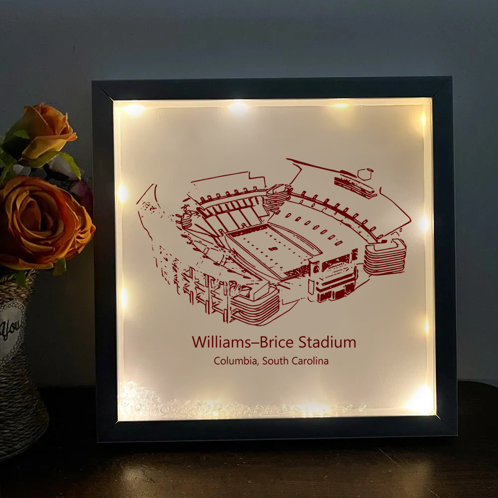 Williams–Brice Stadium - College Football Blanket,South Carolina Gamecocks football Light Frame Box