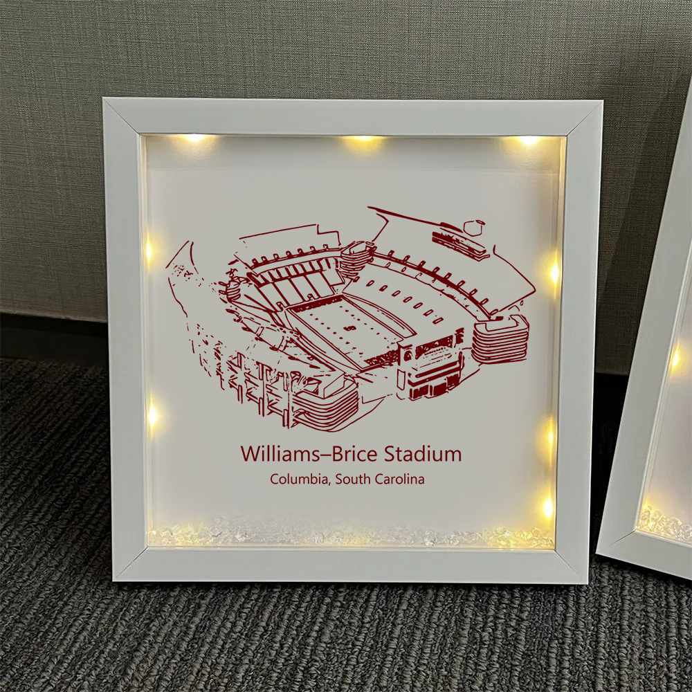 Williams–Brice Stadium - College Football Blanket,South Carolina Gamecocks football Light Frame Box
