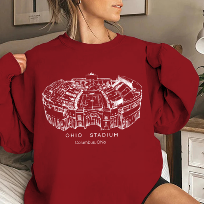 Ohio State University Stadium Unisex Crewneck Sweatshirt