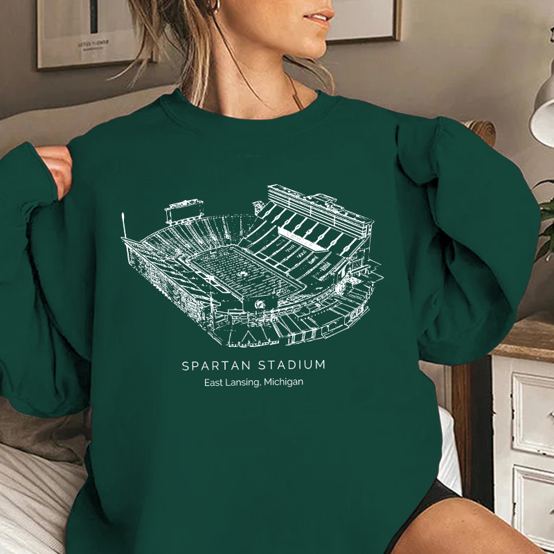 Michigan State Stadium Unisex Crewneck Sweatshirt