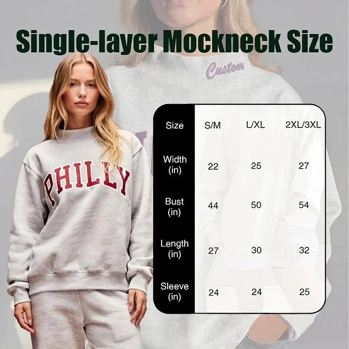 Custom Glitter Team Name Polka Dot Mockneck - Stand-up Collar | Gifts for Sports Mom | Game Day Wear