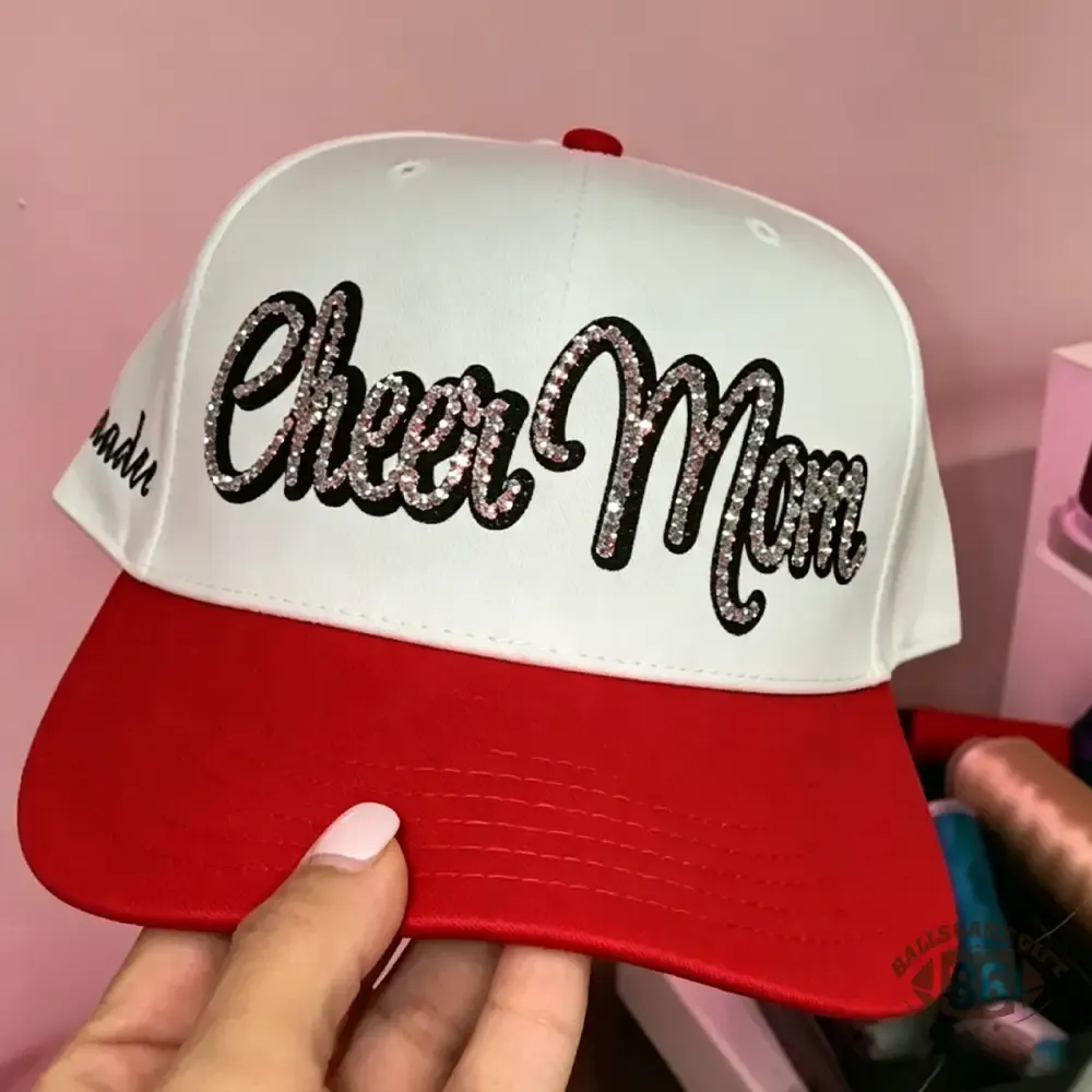 Weloveballgame Cheer Mom Vintage Rhinestone Embellished Snapback Hat 👑