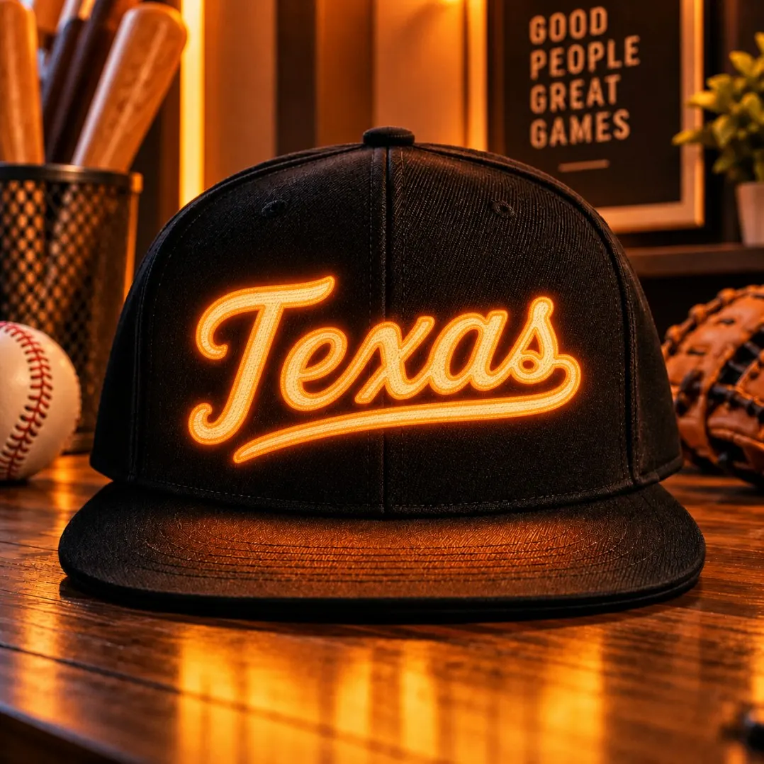 LED Football Fan Hat, Glow-In-The-Dark Game Day Cap for Football Season & Night Events