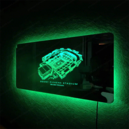Boone Pickens Family Oklahoma Memorial Stadium Mirror Light-Gifts For Sports Lovers