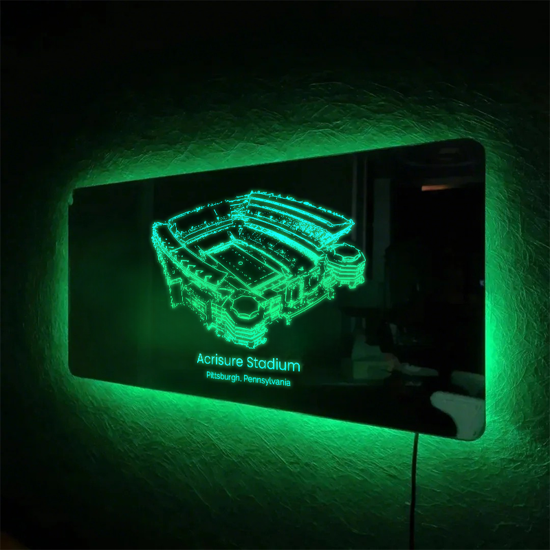 Acrisure Stadium Mirror Light-Gifts For Sports Lovers、Pittsburgh Steelers 、University of Pittsburgh Panthers 