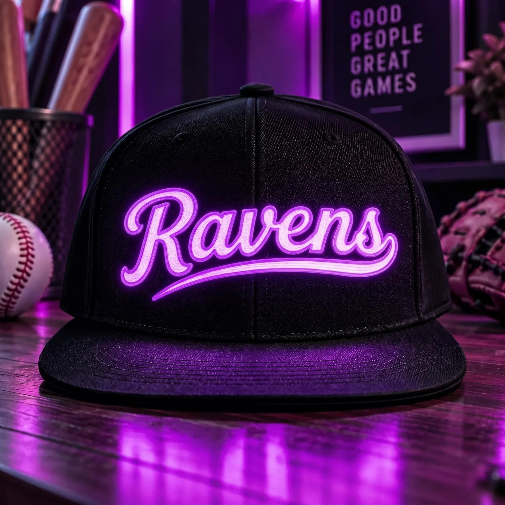 LED Football Fan Hat, Glow-In-The-Dark Game Day Cap for Football Season & Night Events