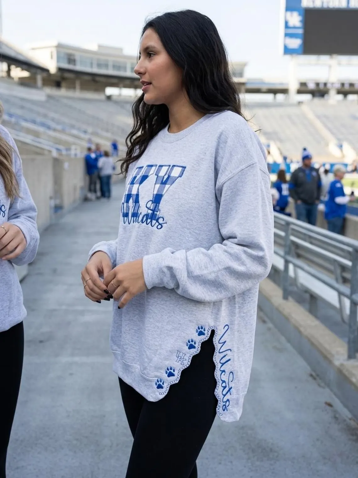 Custom Embroidered Game Day School Team Spirit Sweatshirt, Personalized Mascot Embroidered Crewneck