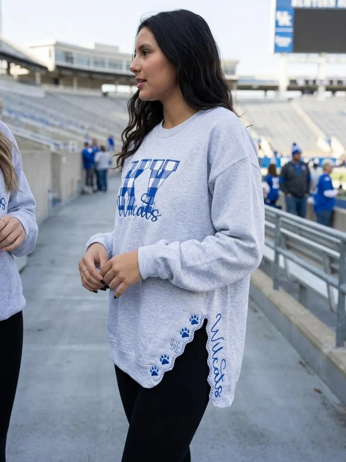 Custom Embroidered Game Day School Team Spirit Sweatshirt, Personalized Mascot Embroidered Crewneck