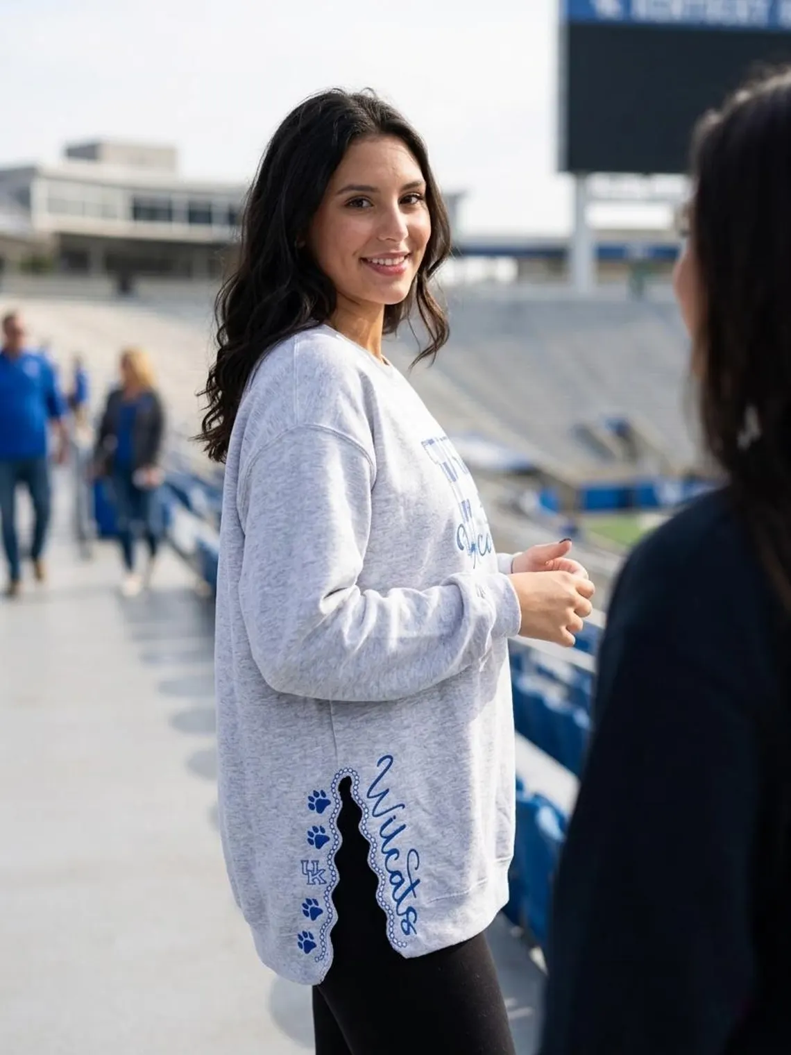 Custom Embroidered Game Day School Team Spirit Sweatshirt, Personalized Mascot Embroidered Crewneck