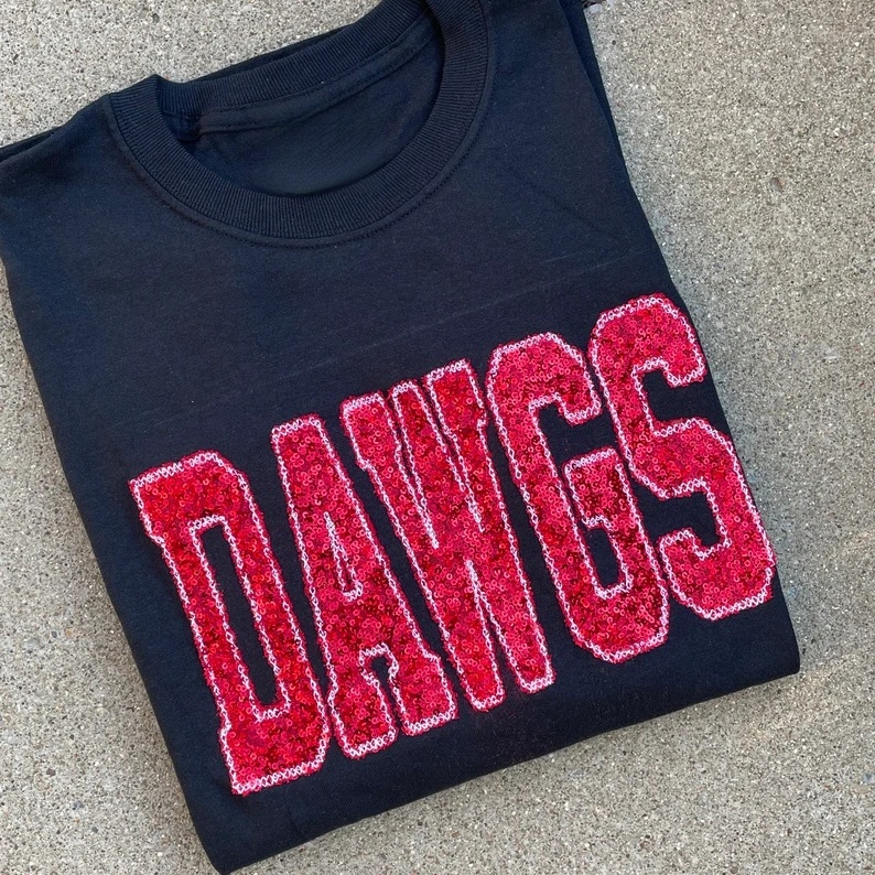 Personalized Sequin Applique gameday sweatshirt