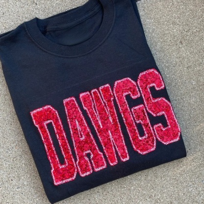 Personalized Sequin Applique gameday sweatshirt