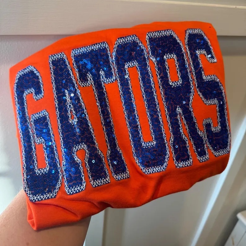 Personalized Sequin Applique gameday sweatshirt