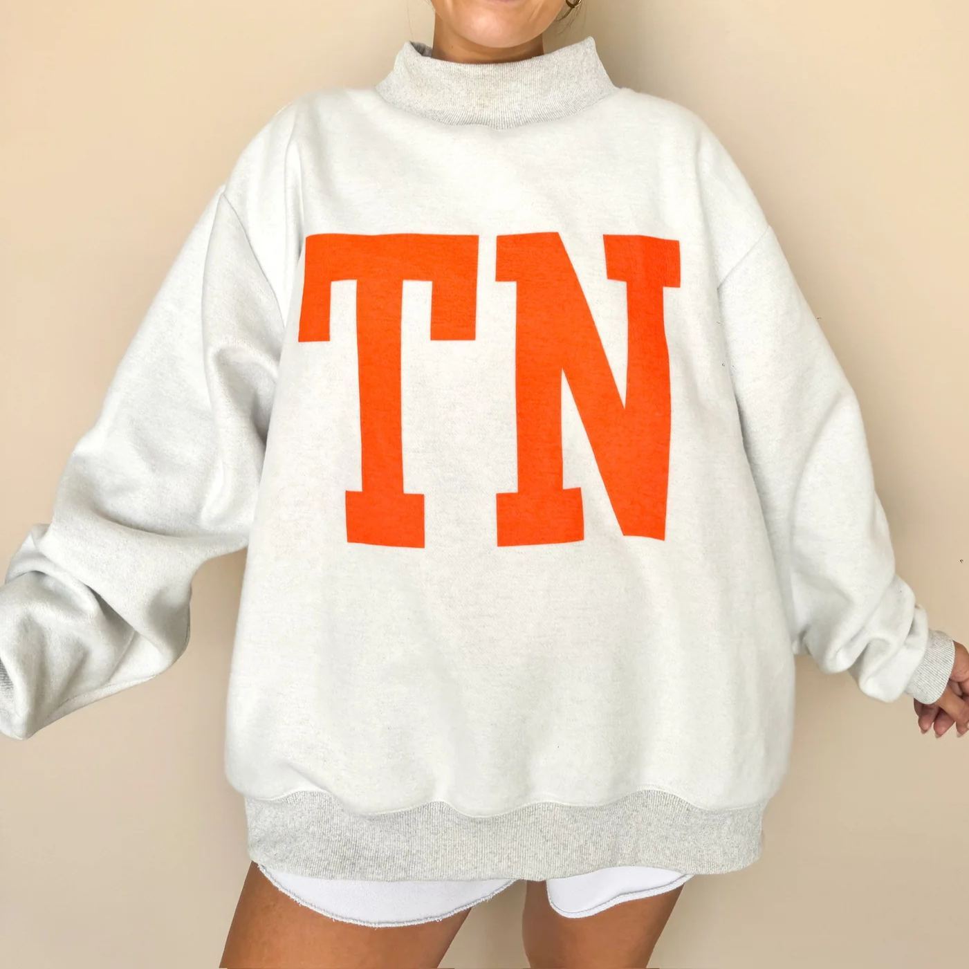 Tennessee/TN Game Day Mock Neck Reversible Sweatshirt