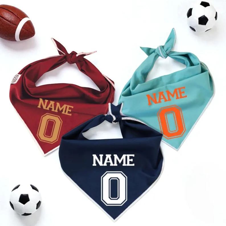 Custom Football Dog bandana, Soccer dog bandana, dog football jersey, sport dog bandana