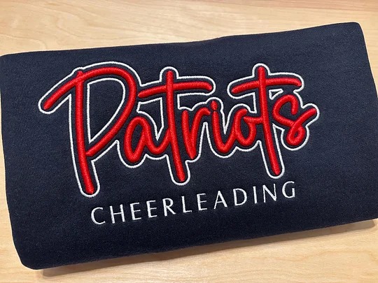 Custom 3D PUFF Embroidery Team Sweatshirt, School Spirit Wear, School Mascot