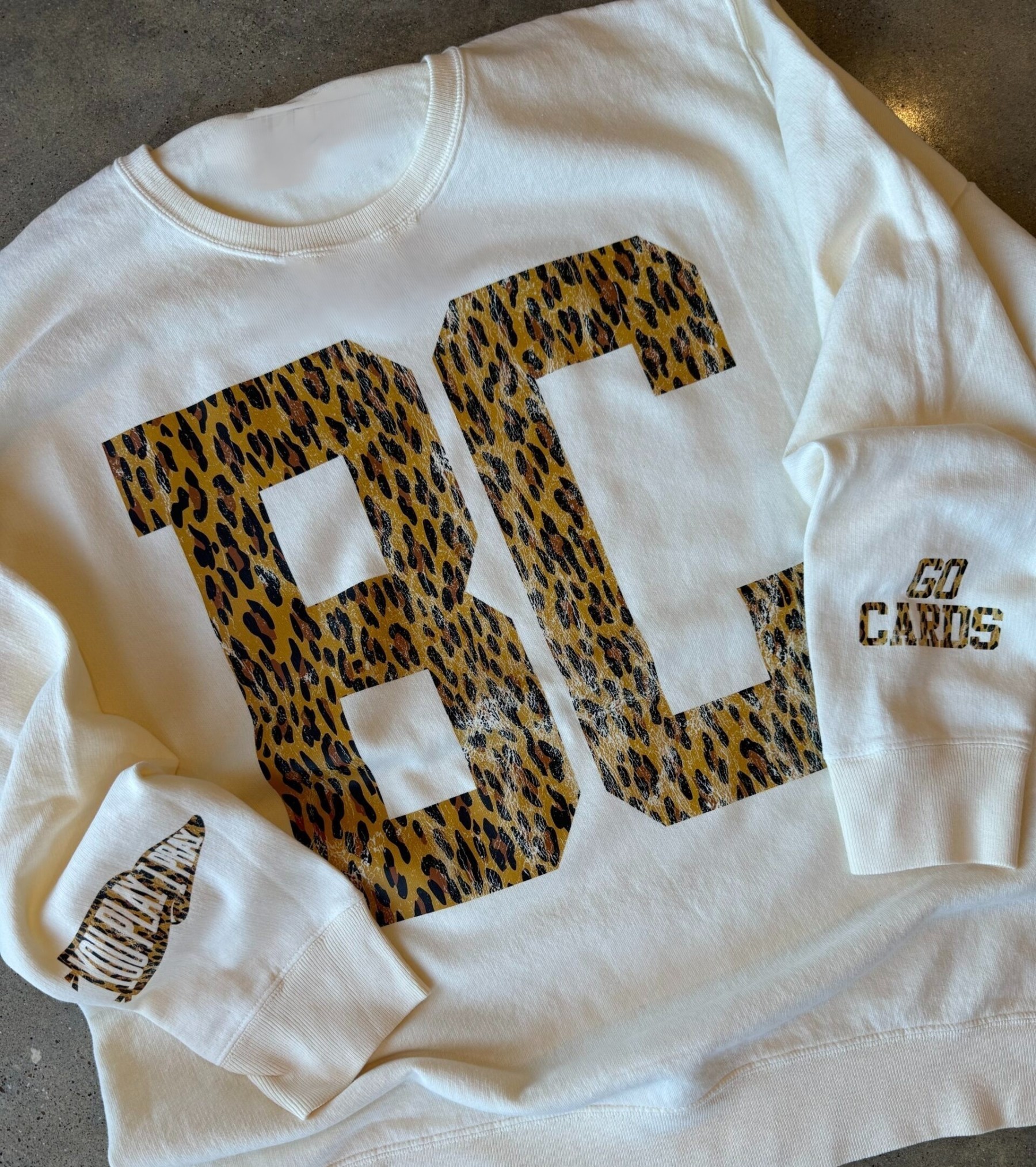 Custom #1 Fan Leopard Sweatshirt