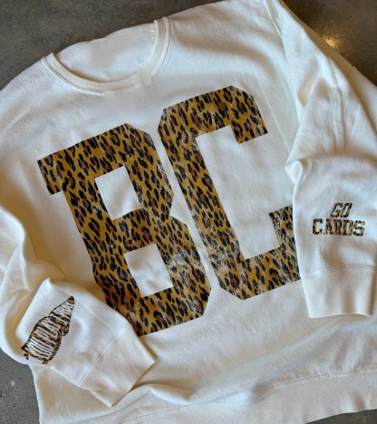 Custom #1 Fan Leopard Sweatshirt