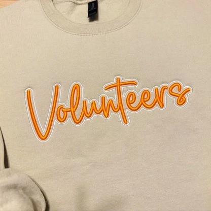 Custom 3D PUFF Embroidery Team Sweatshirt, School Spirit Wear, School Mascot