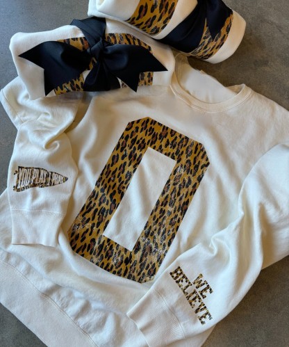 Custom #1 Fan Leopard Sweatshirt