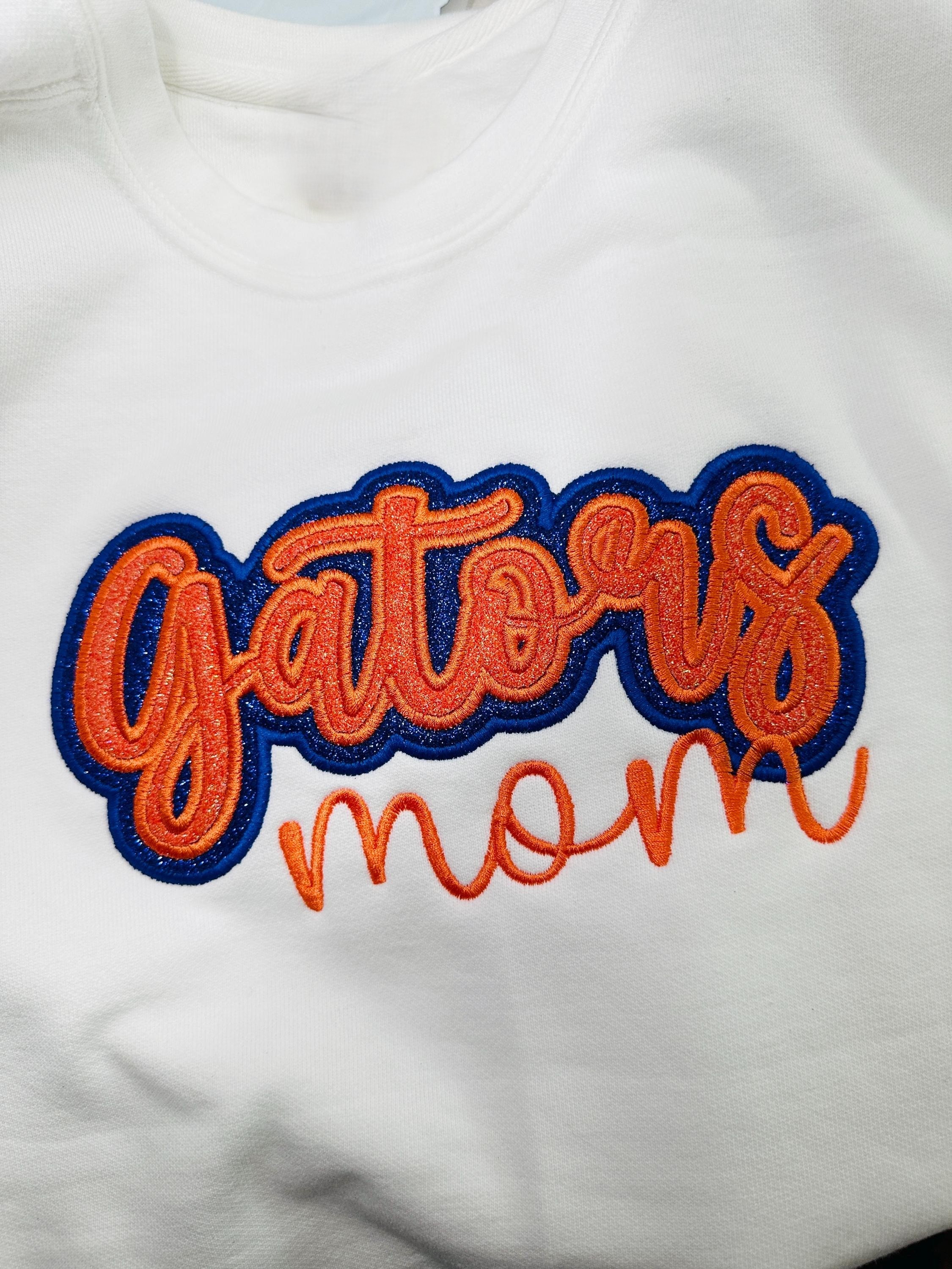 Glitter Sports team name/Mascot Sweatshirt: Custom Embroidered Comfort Colors Game Day Apparel