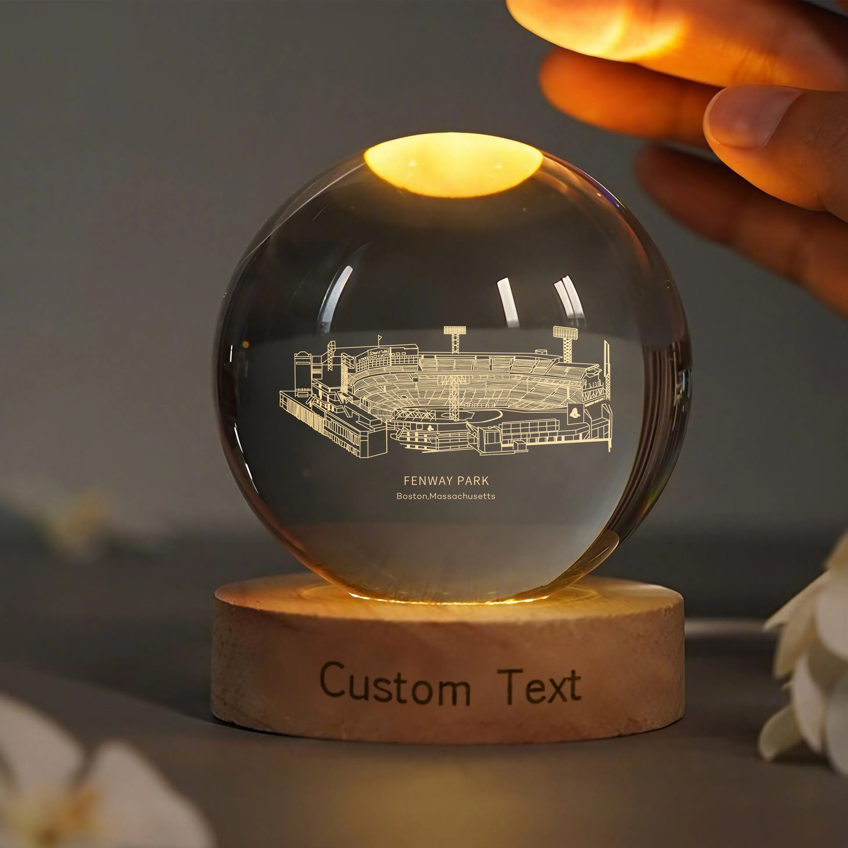 Fenway Park 3D Spherical Crystal Ball Lamp
