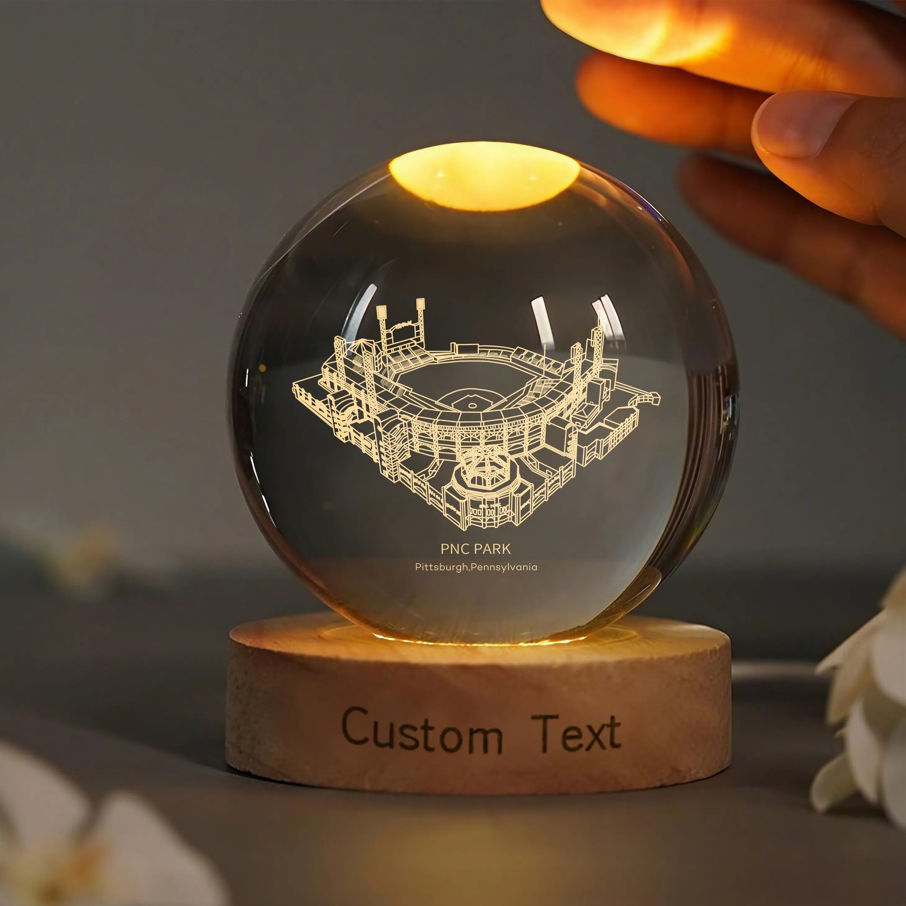 PNC Bank 3D Spherical Crystal Ball Lamp