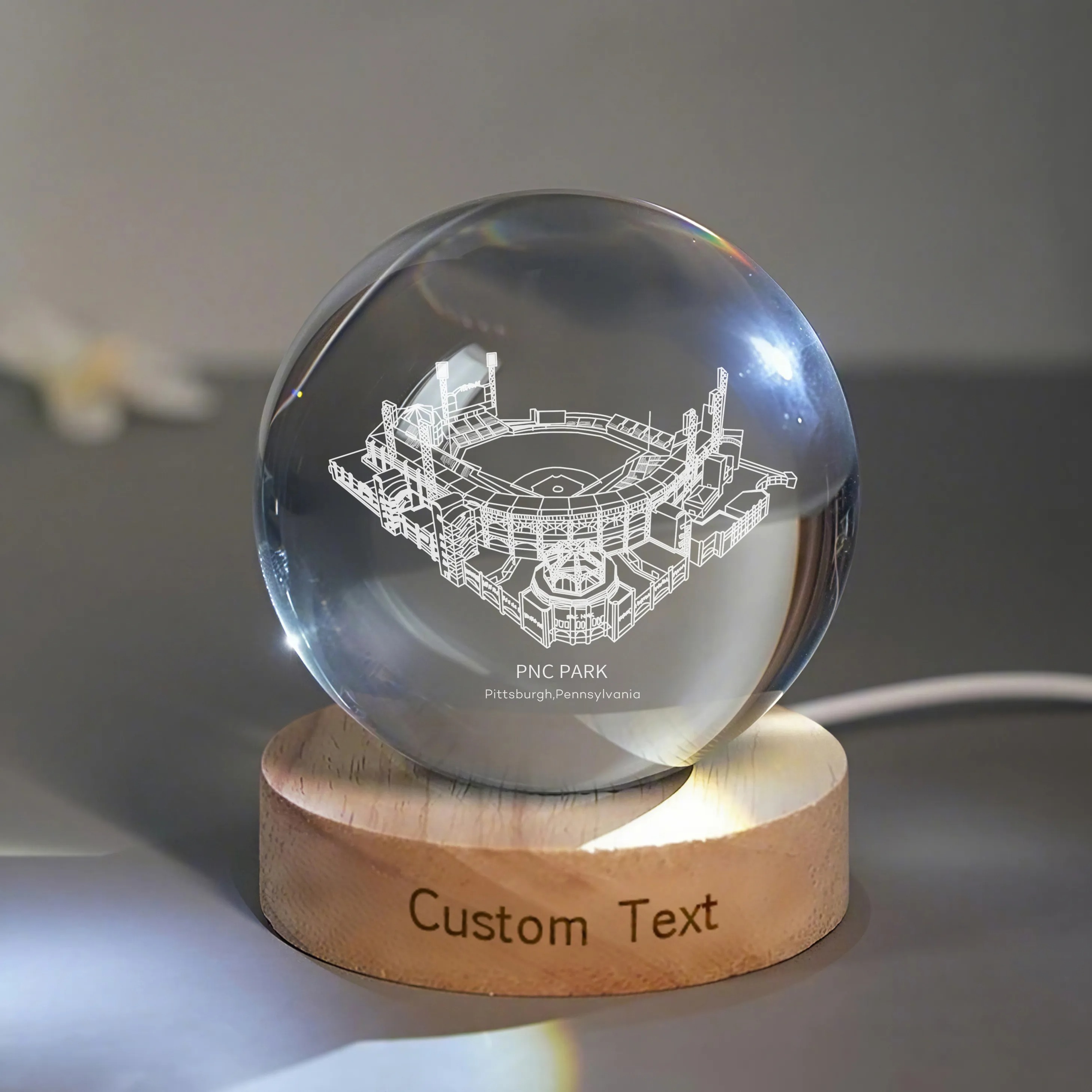 PNC Bank 3D Spherical Crystal Ball Lamp