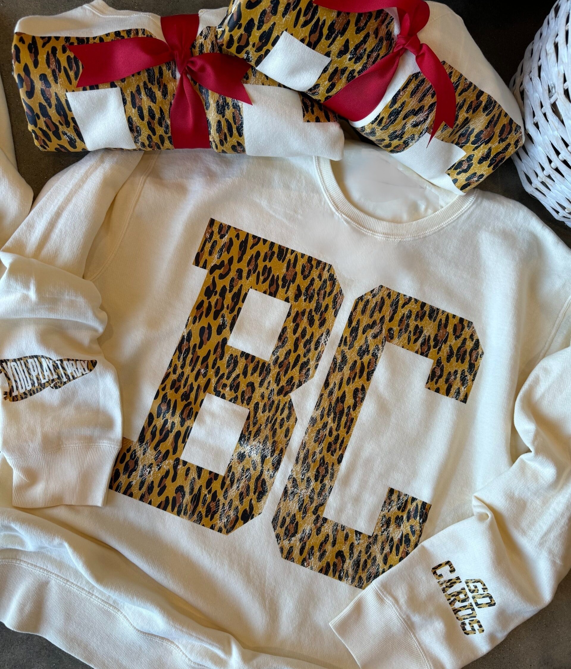 Custom #1 Fan Leopard Sweatshirt