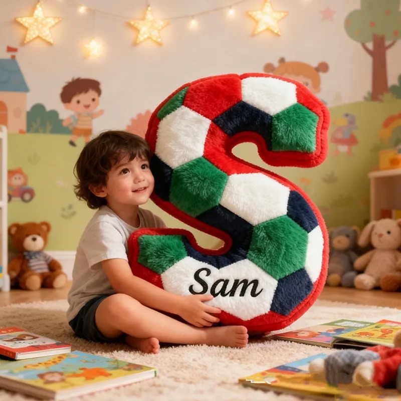 Custom 2026 World Cup Soccer Letter Pillow With Custom Name For Soccer Fans