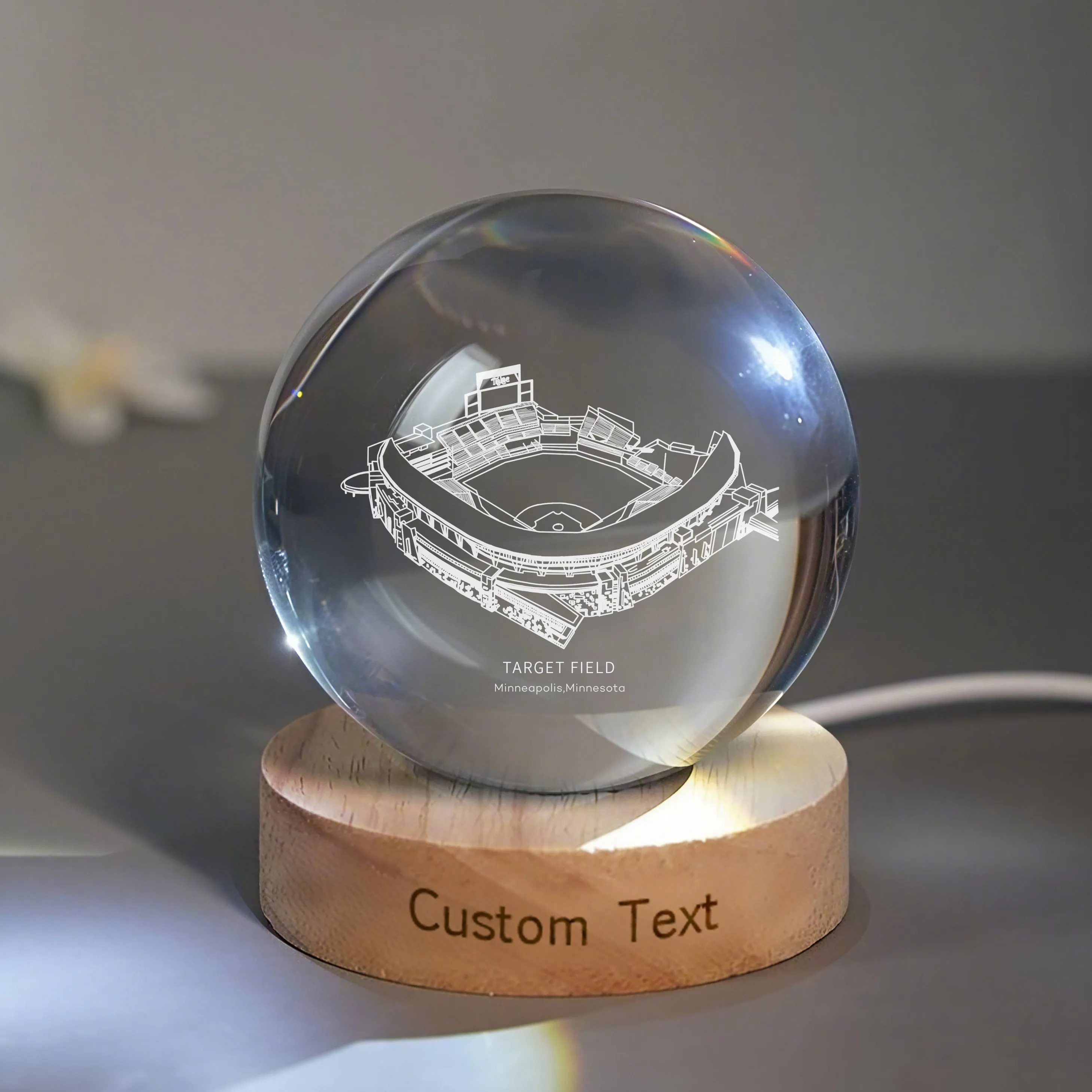 Target Field 3D Spherical Crystal Ball Lamp