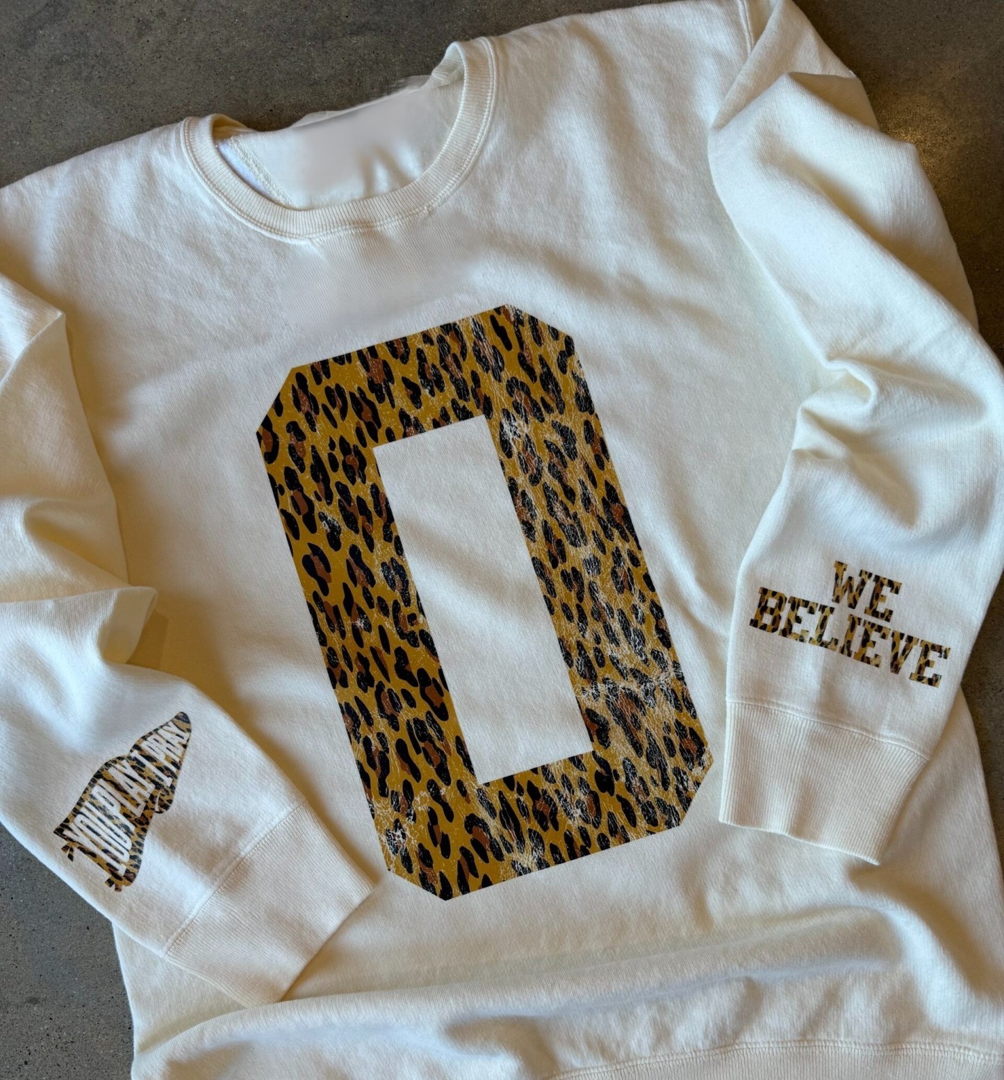 Custom #1 Fan Leopard Sweatshirt