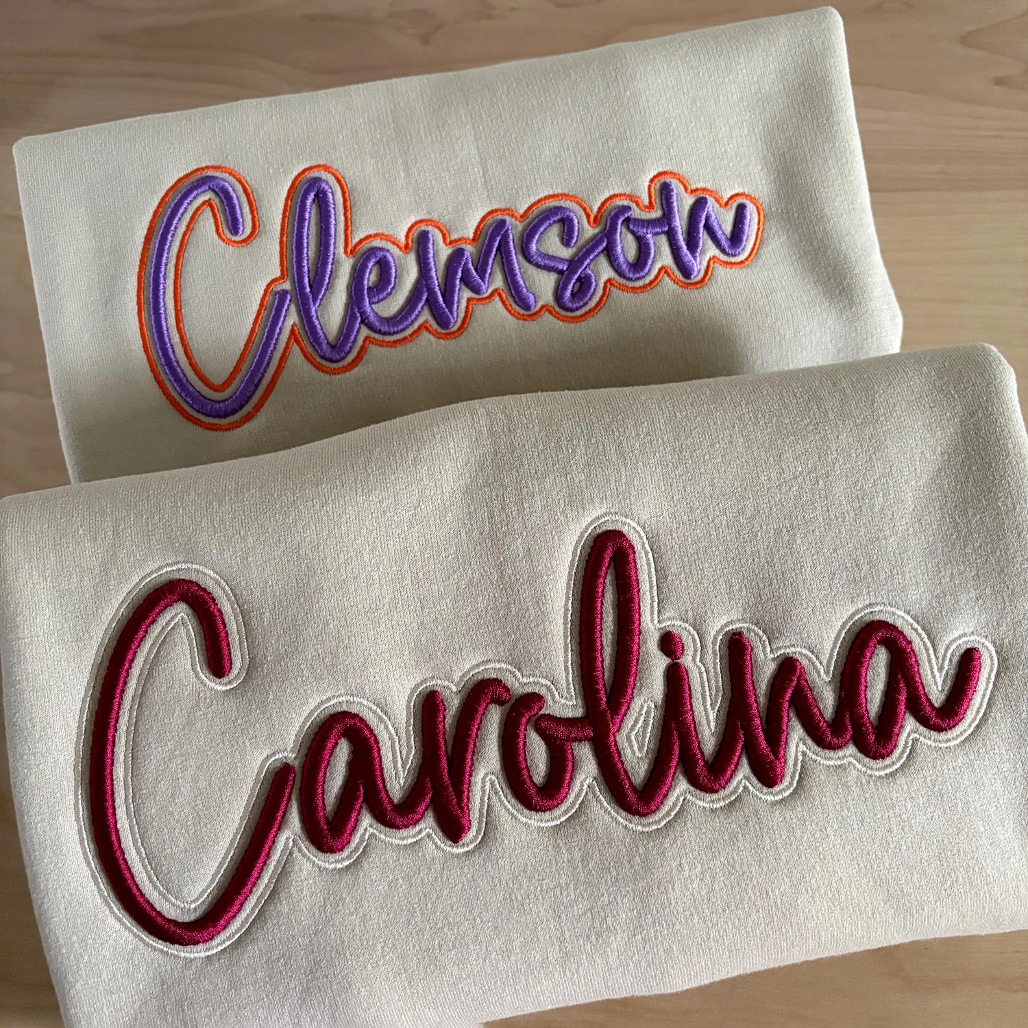 Custom 3D PUFF Embroidery Team Sweatshirt, School Spirit Wear, School Mascot