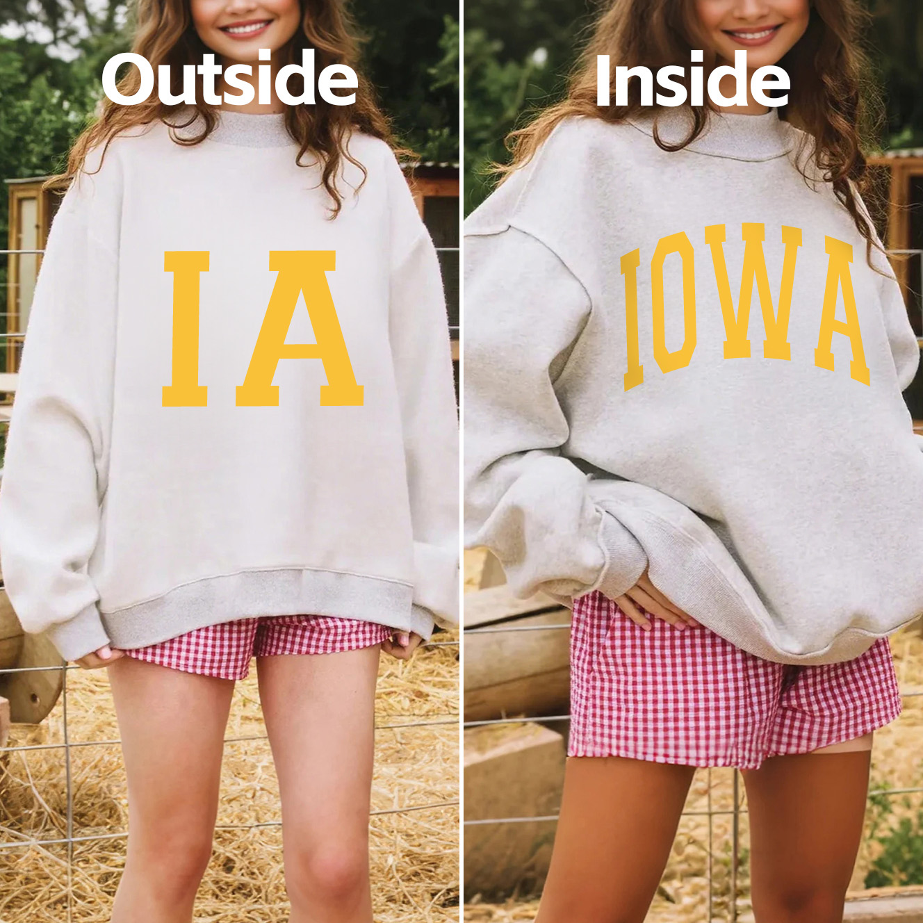 Iowa/IA Reversible Mockneck