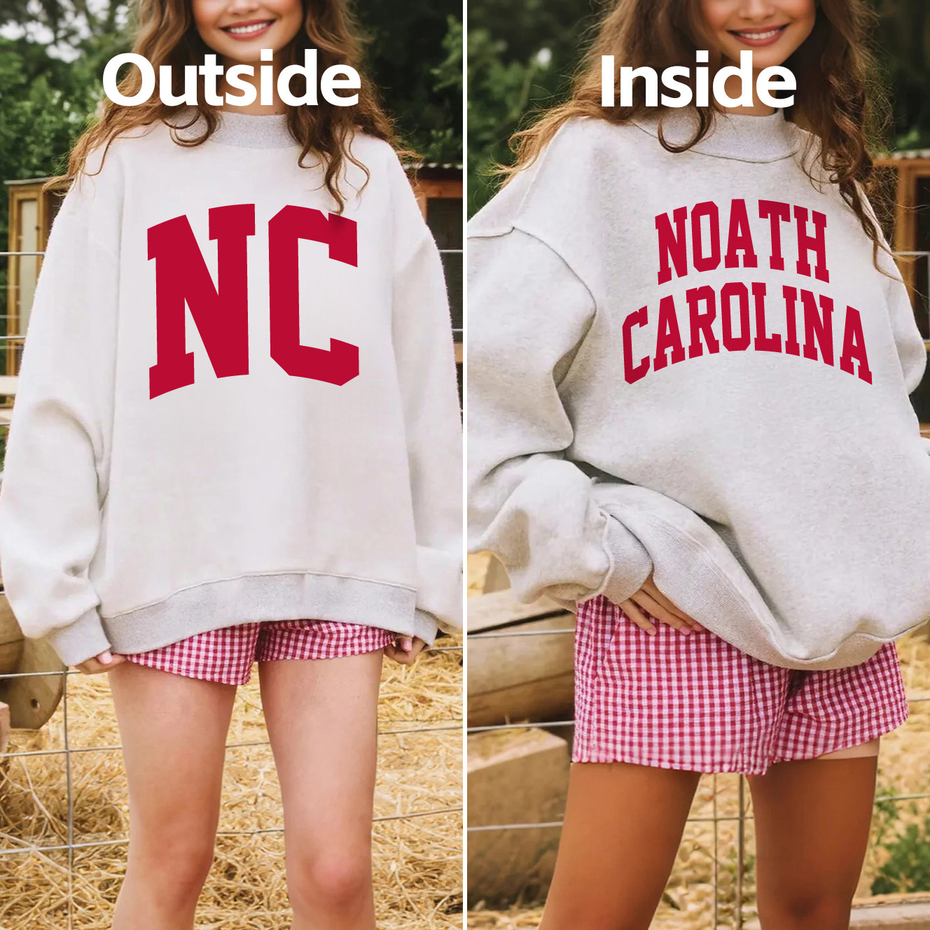 North Carolina/NC Reversible Mockneck